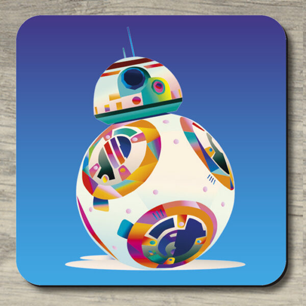 Untersetzer BB-8 auf blau