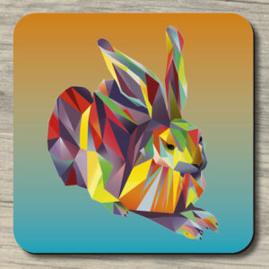 Untersetzer Hans Hase grau auf orange