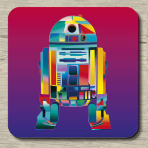 Untersetzer R2D2 blau auf lila