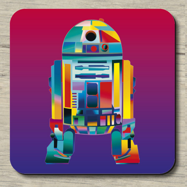 Untersetzer R2D2 blau auf lila