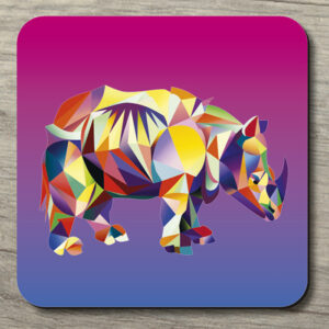 Untersetzer Rita Rhino auf lilapink