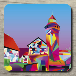 Untersetzer POP ART Sinwellturm pink
