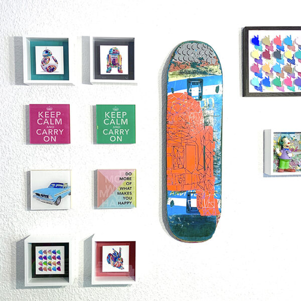 Skateboard Upcycling Wanddekoration - R2D2 Design – Bild 5