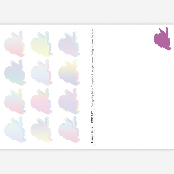 Postkarte Hans Hase - POP ART – Bild 2