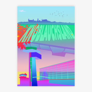 Grafikdruck Bild Nürnberg Nord Knoblauchsland + Flughafen