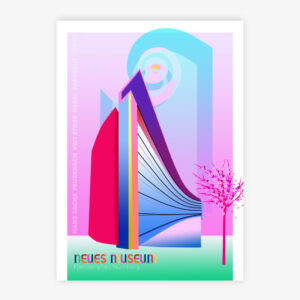 Grafikdruck Bild Nürnberg Neues Museum Klarissenplatz