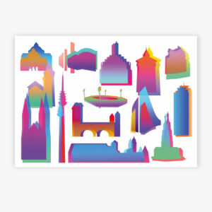 Grafikdruck Bild Nürnberg SKYLINES 2024