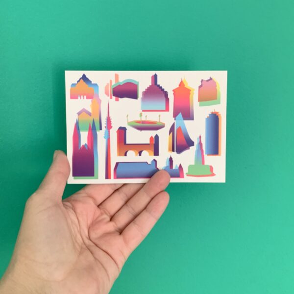 Postkarte Nürnberg SKYLINES - POP ART – Bild 3