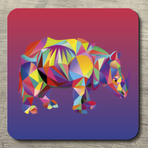 Untersetzer Rita Rhino auf pinklila