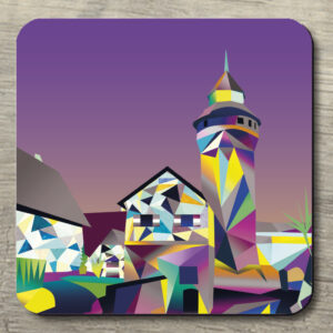 Untersetzer POP ART Sinwellturm lila auf lila