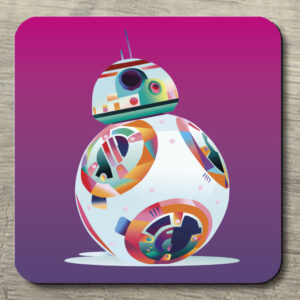 Untersetzer BB-8 auf lilapink