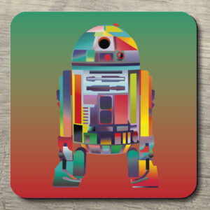 Untersetzer R2D2 grau auf grünrot